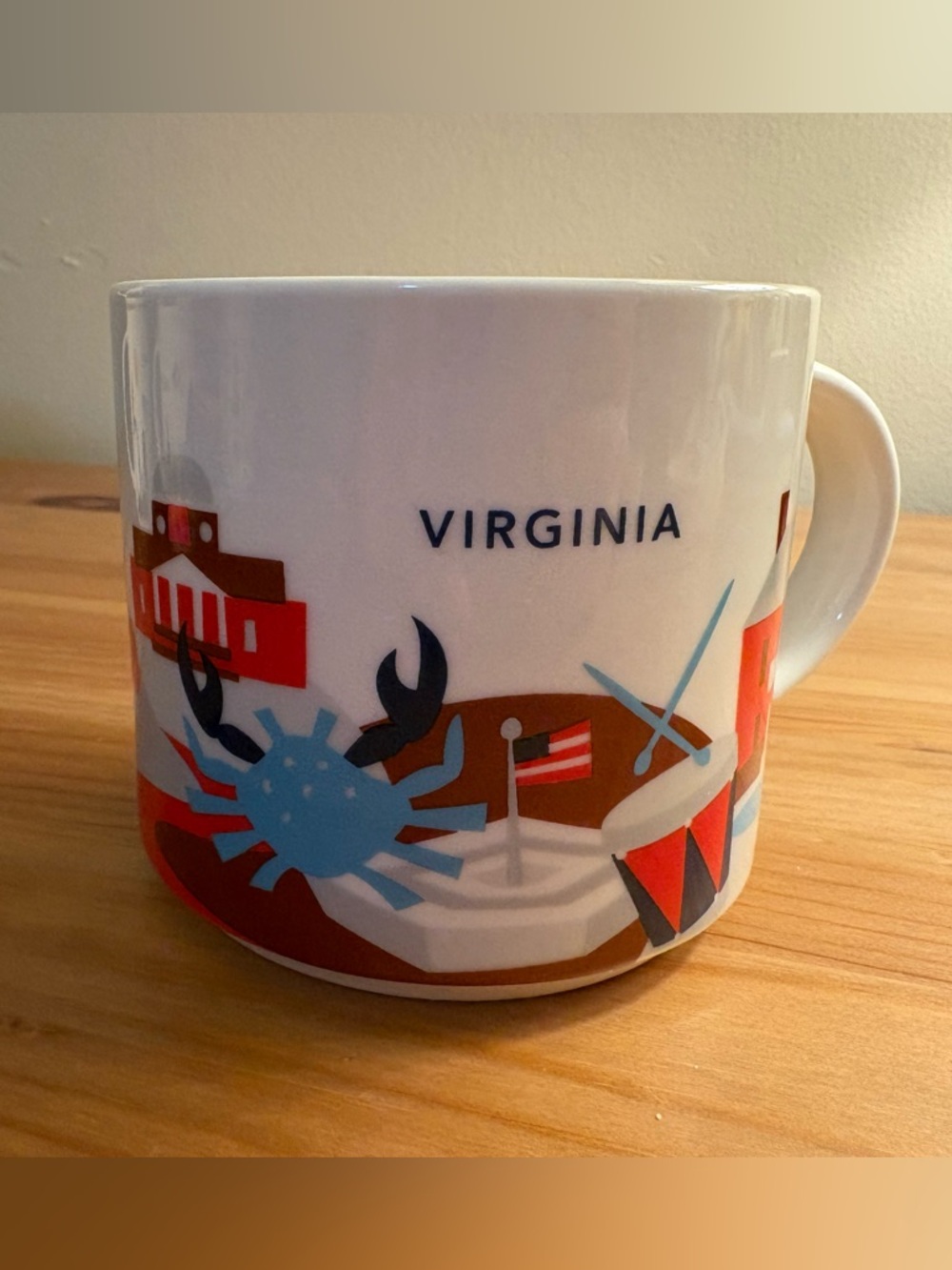 Starbucks You Are Here Virginia Mug in White, Blue, Red